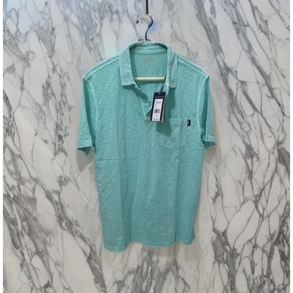 Brand New VINEYARD VINES Men's ISLAND Dyed Slub SS COTTON Pocket Polo CAICOS Med - Picture 7 of 16